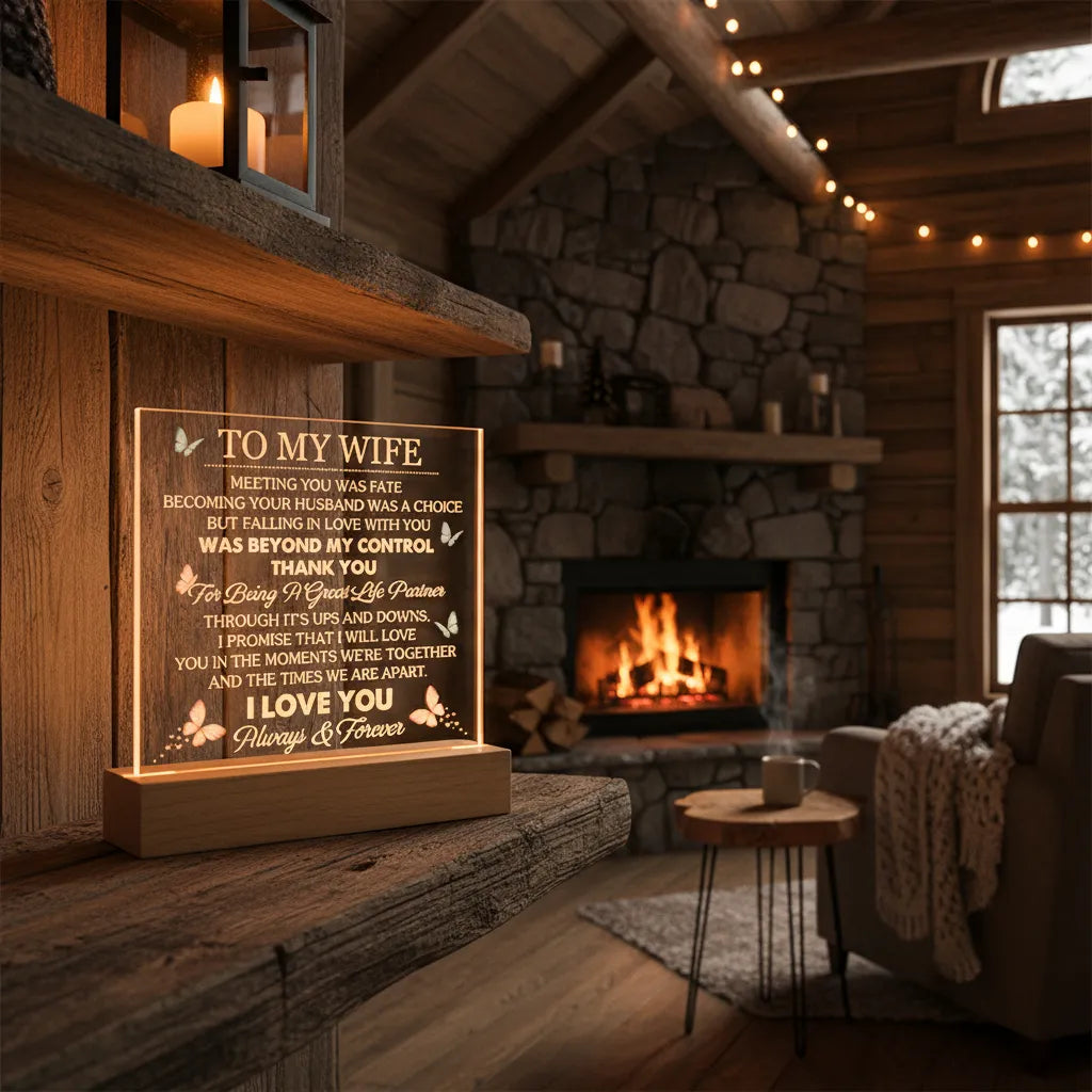 Wife Romantic Acrylic  Plaque – Meeting You Was Fate