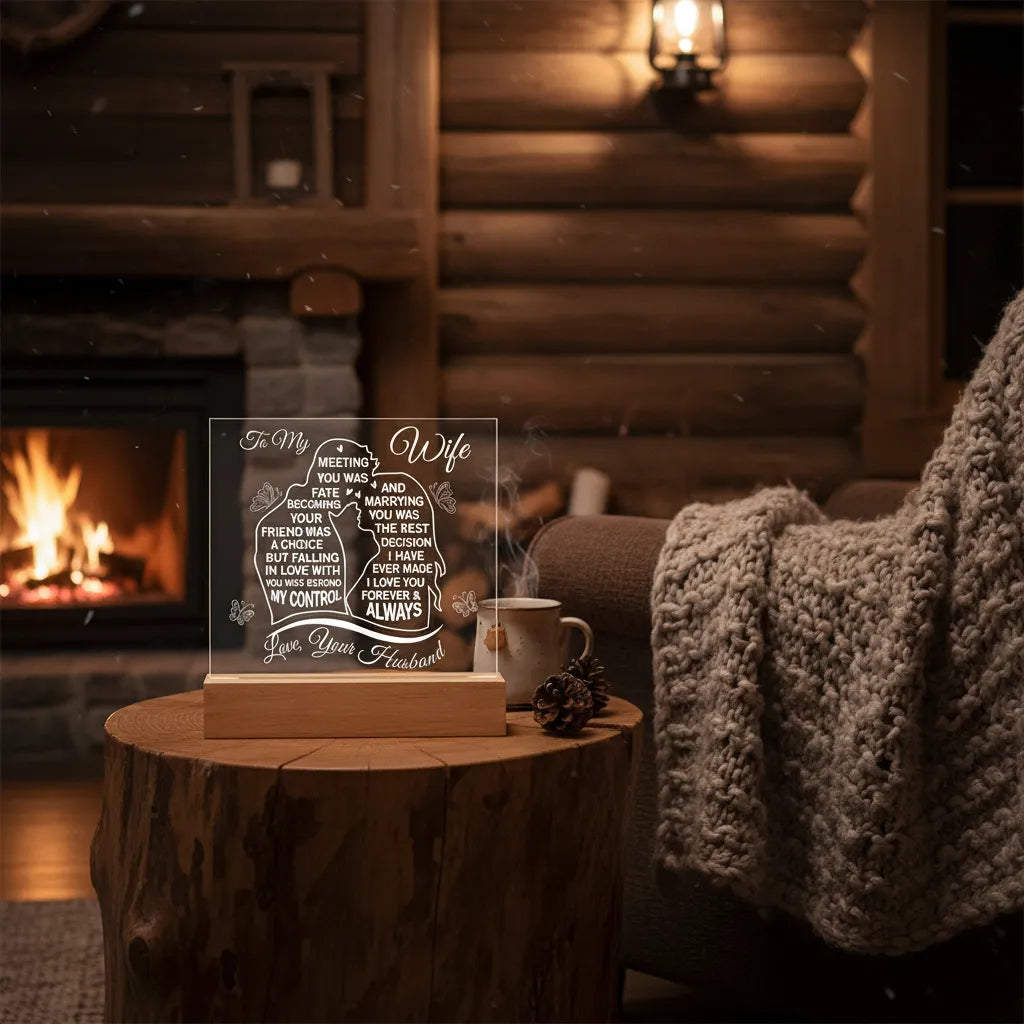 Wife Heartfelt Acrylic Plaque - Faling in Love Beyoond My Control