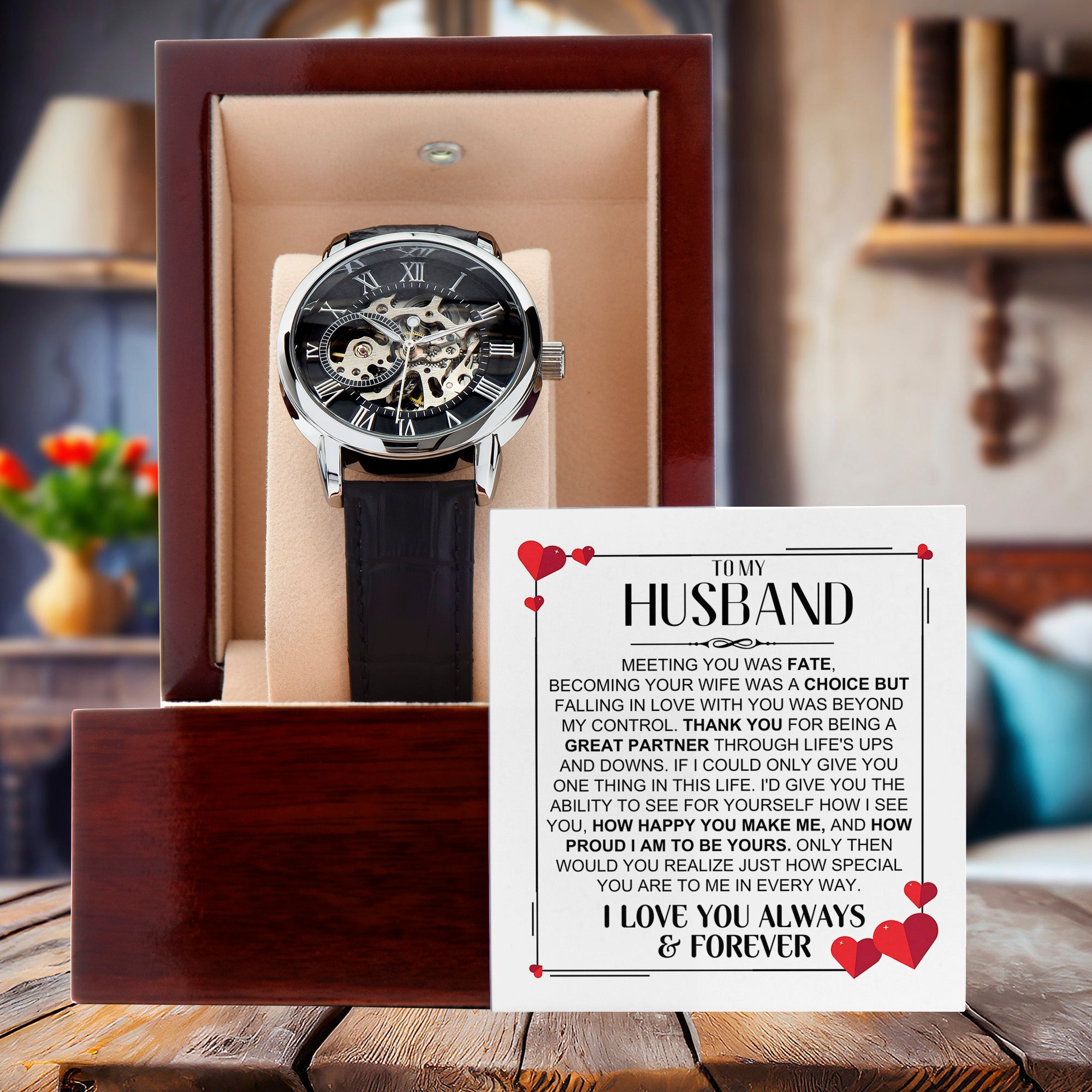 Husband Romantic Openworks Watch - Special To Me