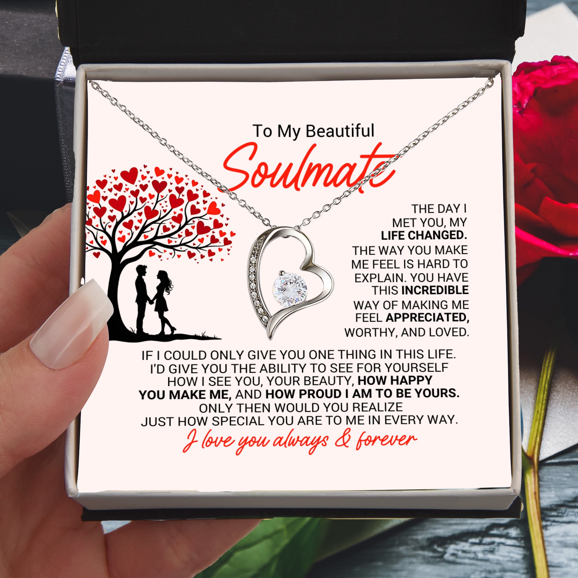 Soulmate  Romantic Heart Necklace – A Gift of Love & Appreciation