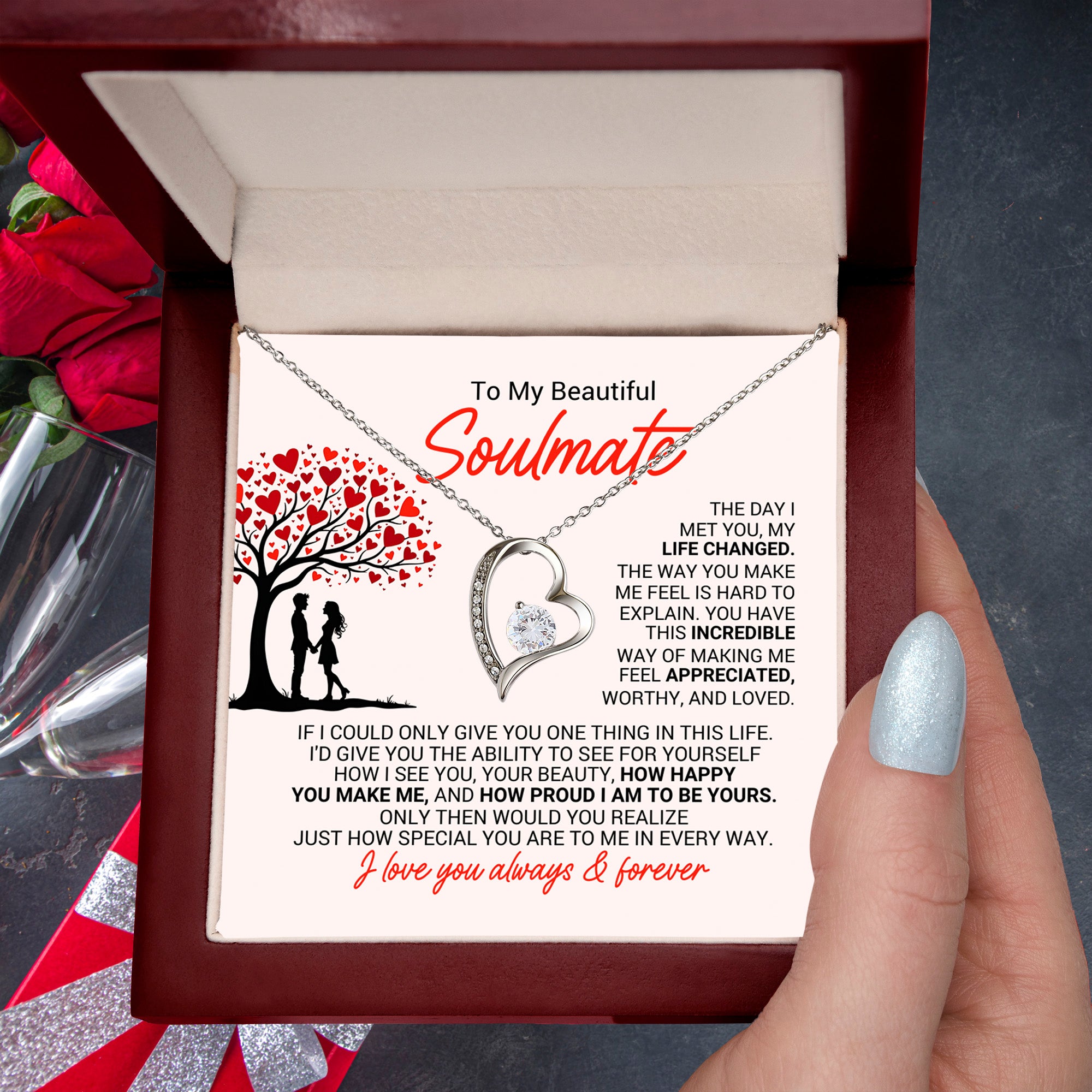 Soulmate  Romantic Heart Necklace – A Gift of Love & Appreciation