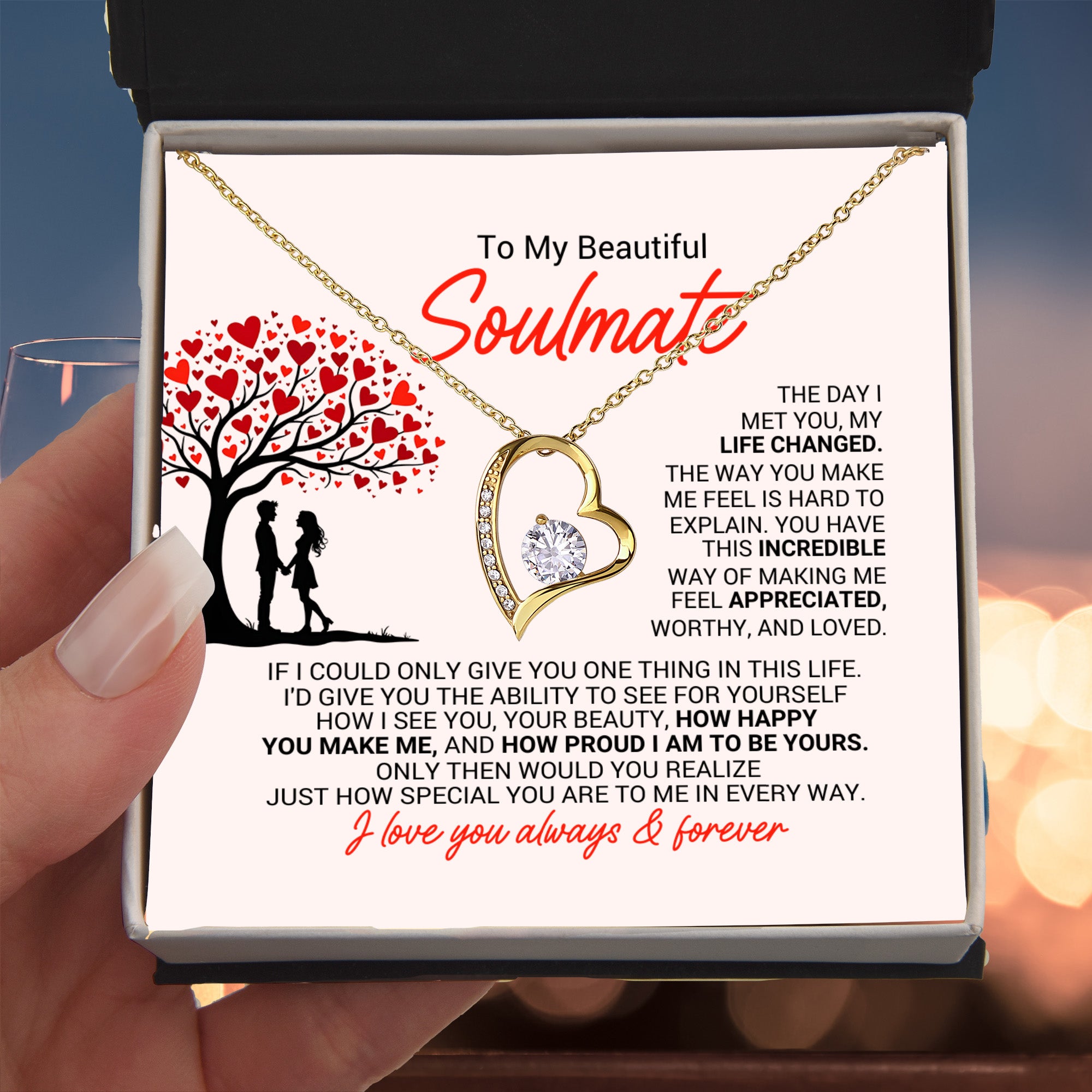 Soulmate  Romantic Heart Necklace – A Gift of Love & Appreciation