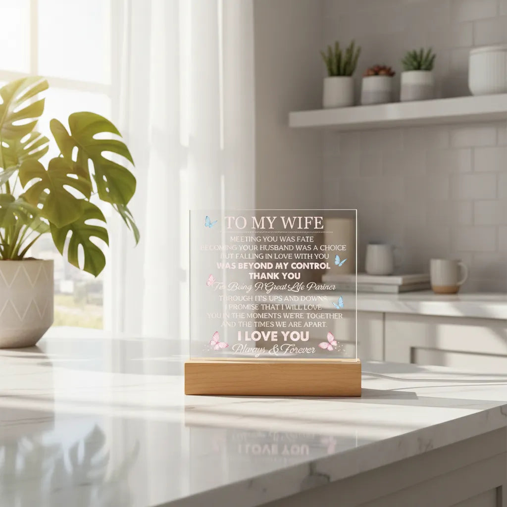 Wife Romantic Acrylic  Plaque – Meeting You Was Fate