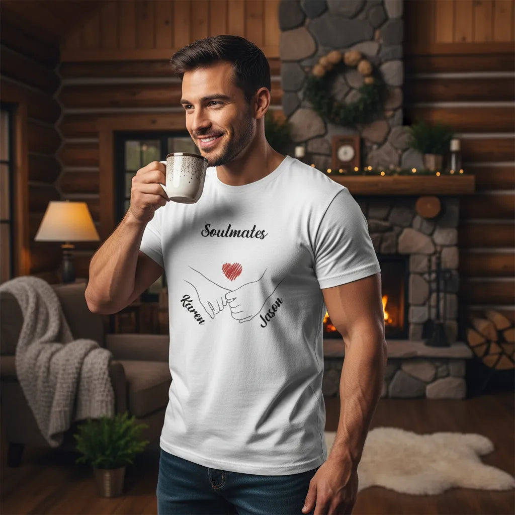 Personalized Soulmate T-Shirt – Custom Couple Design with Names