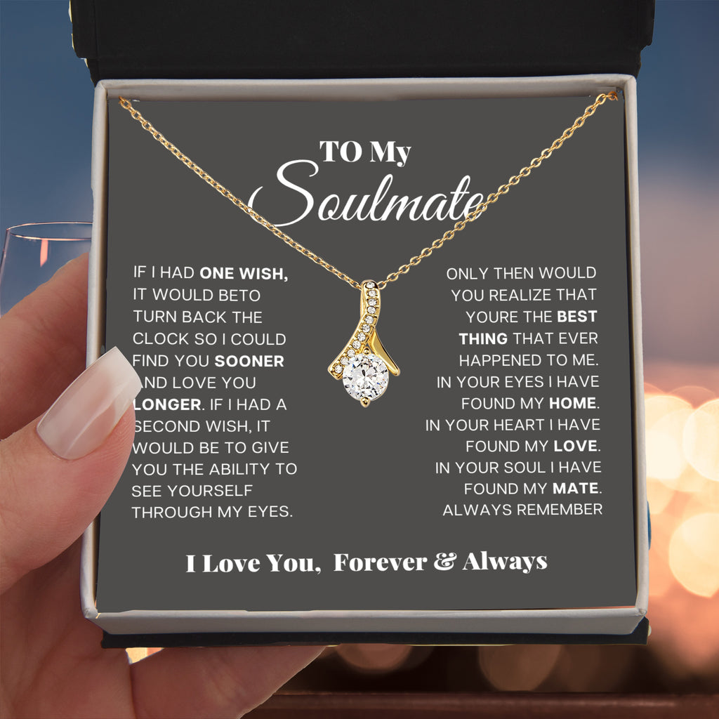 To my soulmate, in your Eyes I have Found my Home - Necklace with Gift Box