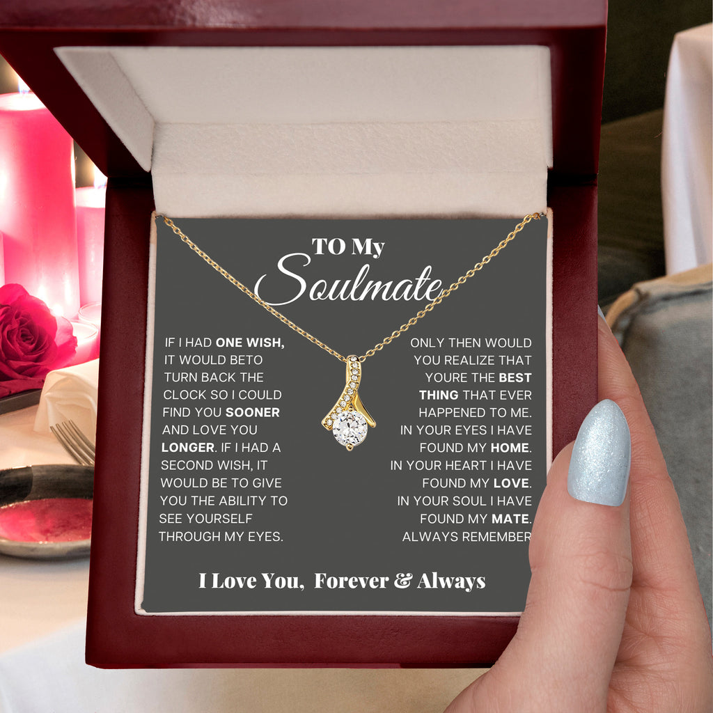 To my soulmate, in your Eyes I have Found my Home - Necklace with Gift Box