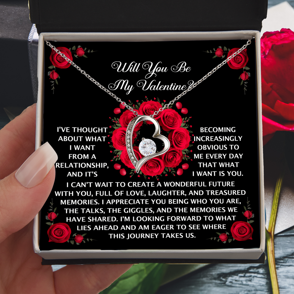 To My Valentine Romantic Message with Forever Love Necklace