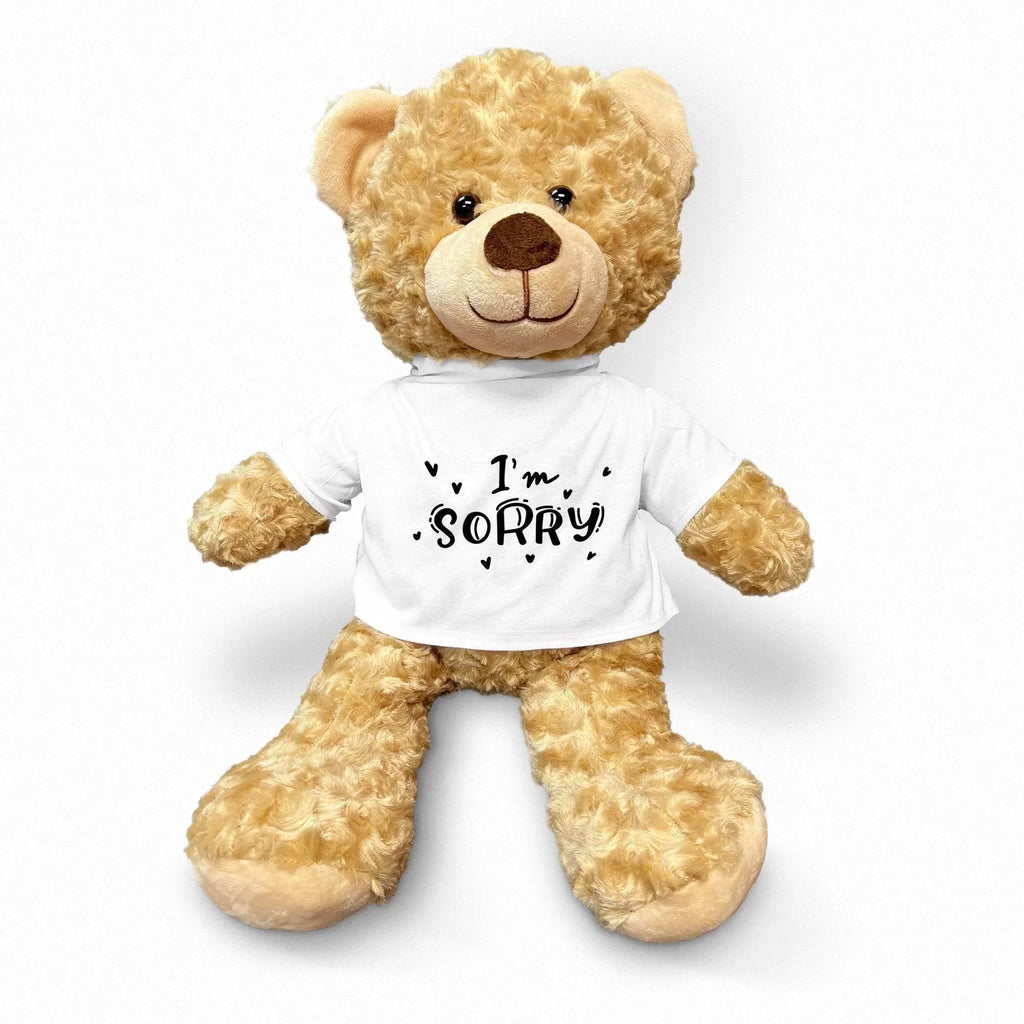Apology Gift - I am Sorry - Plush Lamb, Teddy or Panda Bear with Tee Shirt