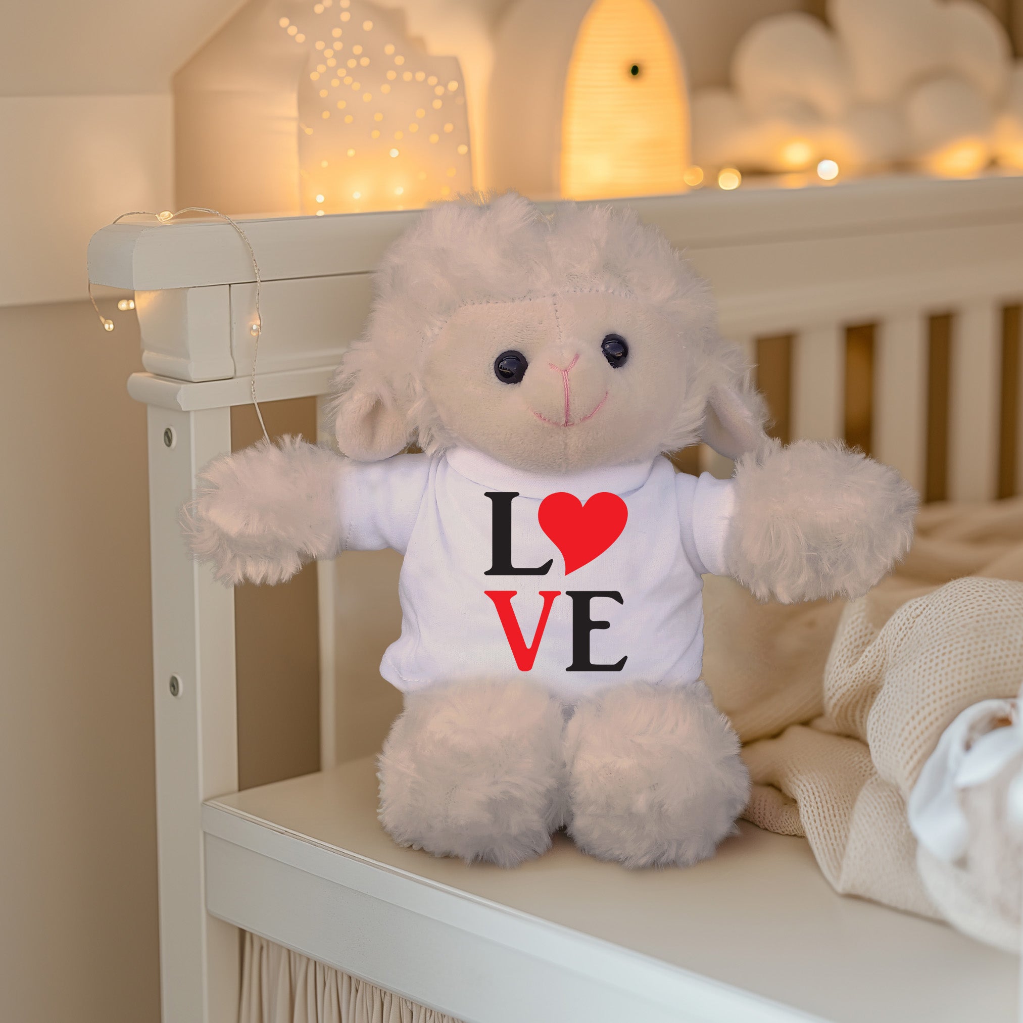 Spread Some Love - Adorable Plush Lamb, Panda, or Teddy Bear with Tee Shirt