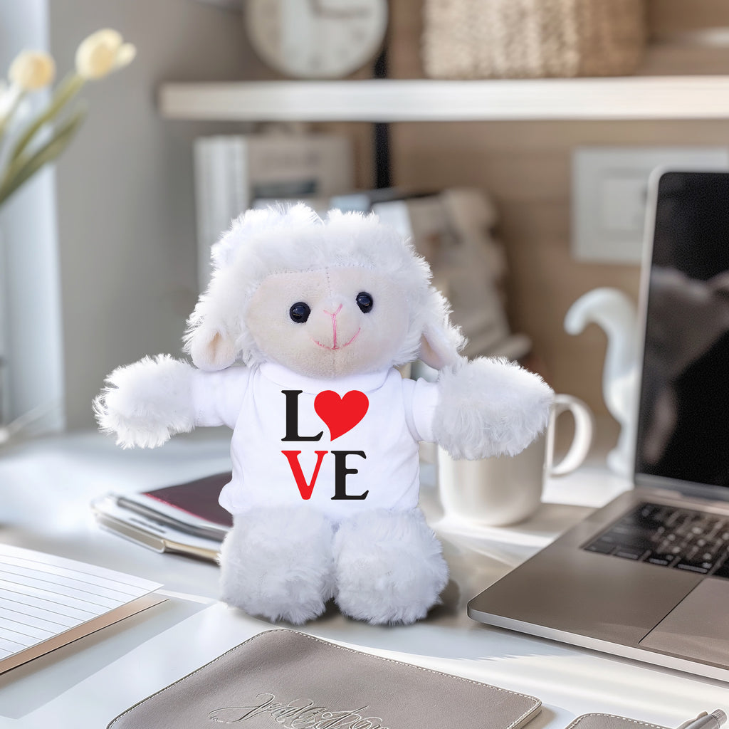 Spread Some Love - Adorable Plush Lamb, Panda, or Teddy Bear with Tee Shirt