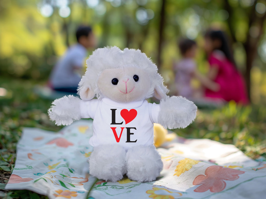 Spread Some Love - Adorable Plush Lamb, Panda, or Teddy Bear with Tee Shirt