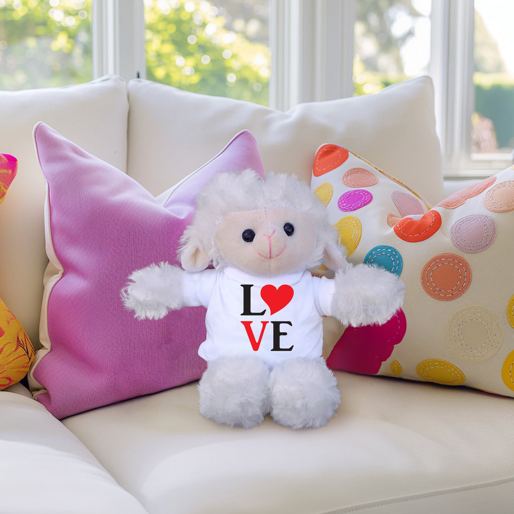 Spread Some Love - Adorable Plush Lamb, Panda, or Teddy Bear with Tee Shirt