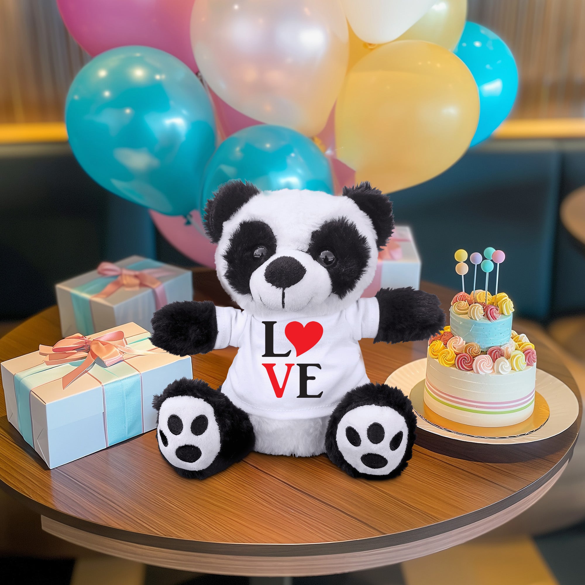 Spread Some Love - Adorable Plush Lamb, Panda, or Teddy Bear with Tee Shirt