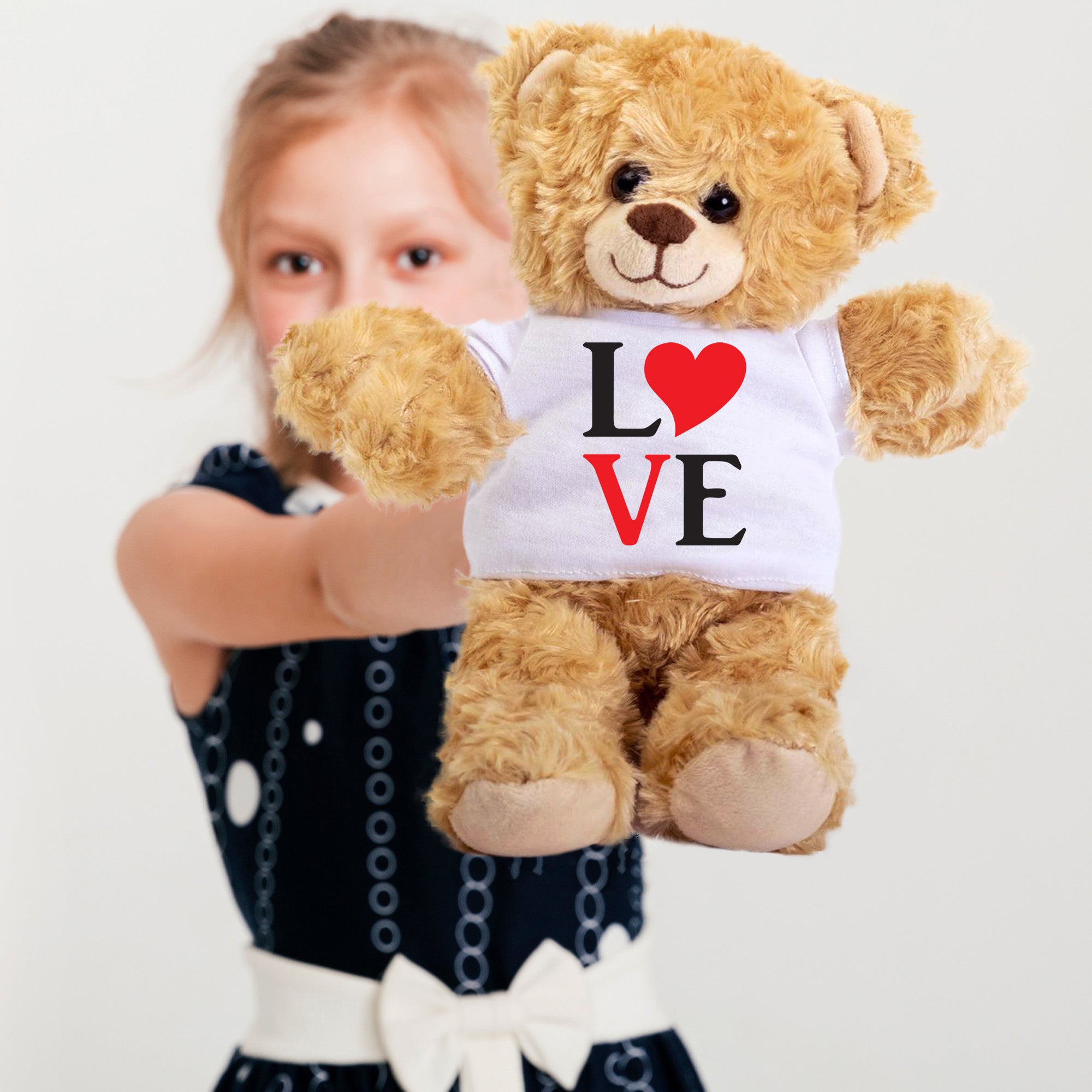 Spread Some Love - Adorable Plush Lamb, Panda, or Teddy Bear with Tee Shirt