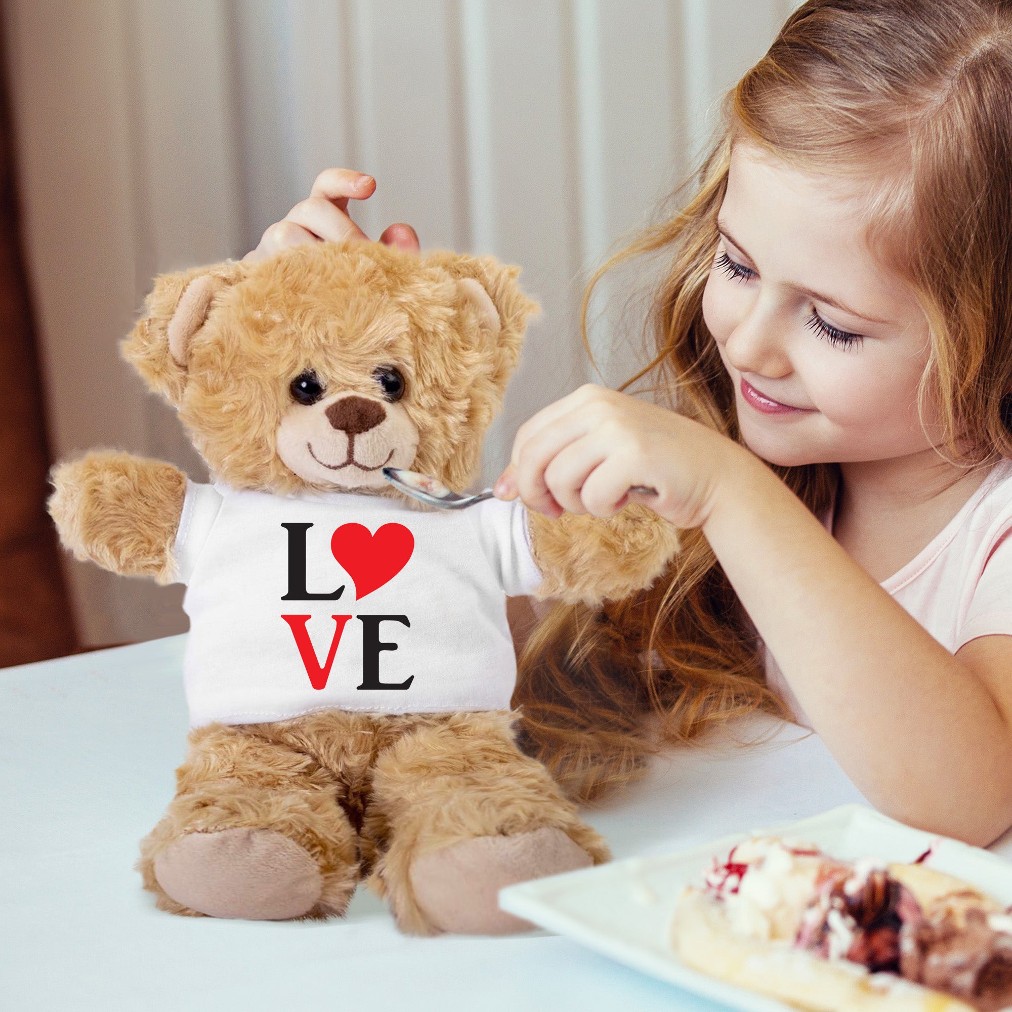 Spread Some Love - Adorable Plush Lamb, Panda, or Teddy Bear with Tee Shirt