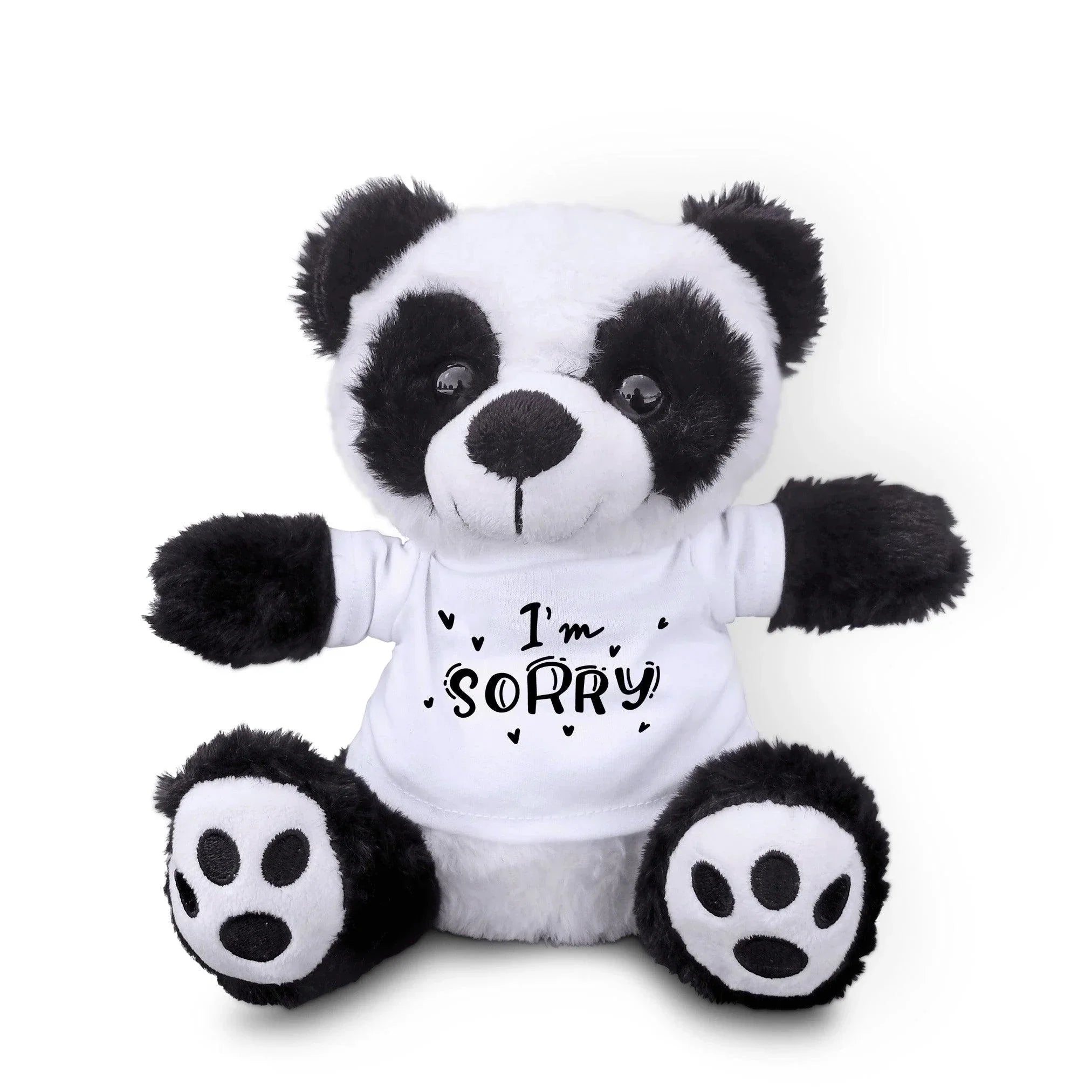 Apology Gift - I am Sorry - Plush Lamb, Teddy or Panda Bear with Tee Shirt