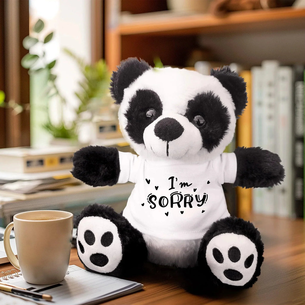 Apology Gift - I am Sorry - Plush Lamb, Teddy or Panda Bear with Tee Shirt