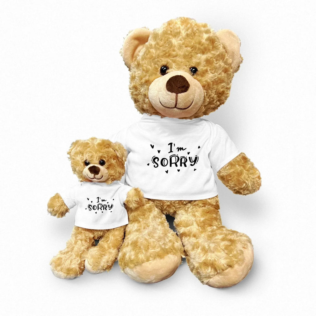 Apology Gift - I am Sorry - Plush Lamb, Teddy or Panda Bear with Tee Shirt