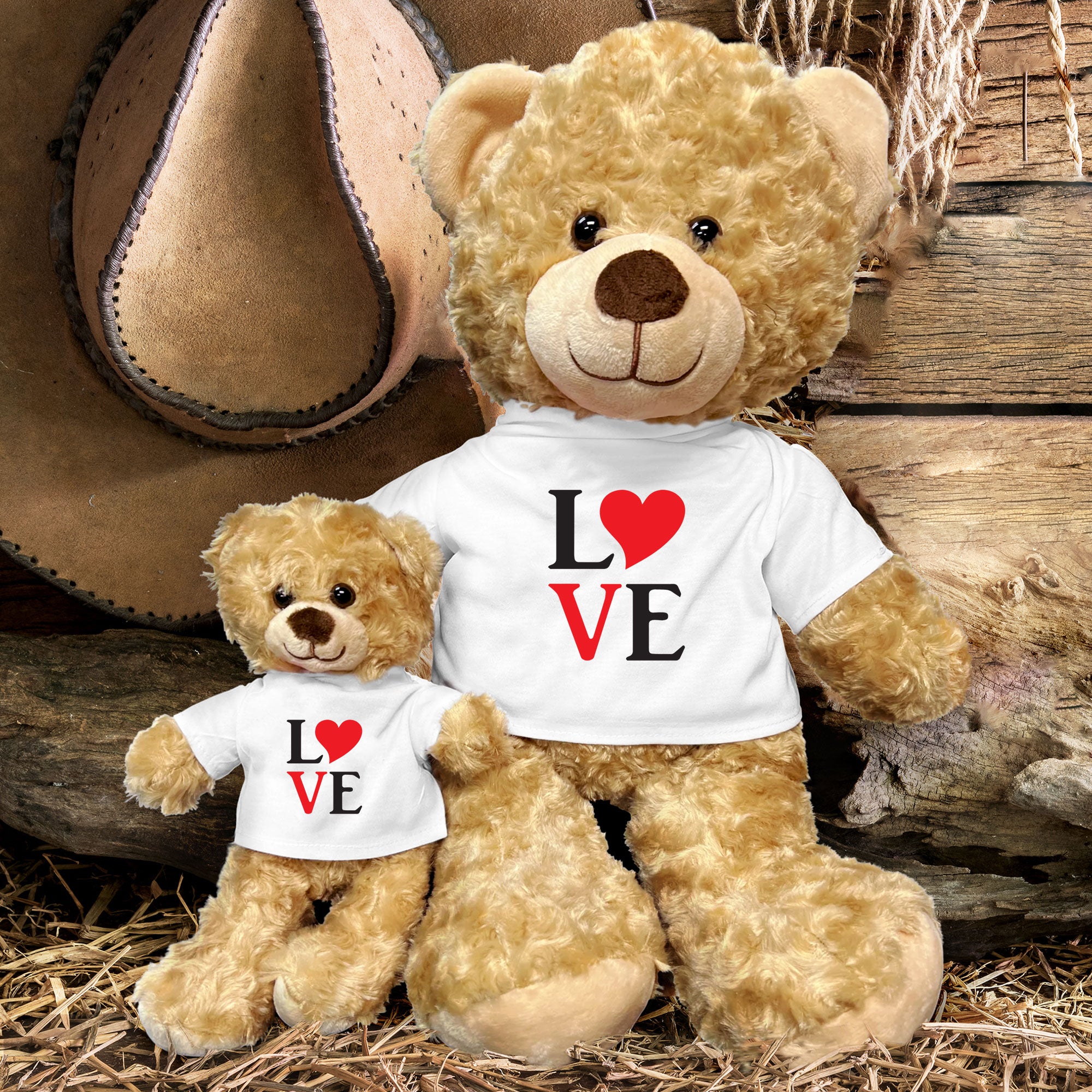 Spread Some Love - Adorable Plush Lamb, Panda, or Teddy Bear with Tee Shirt