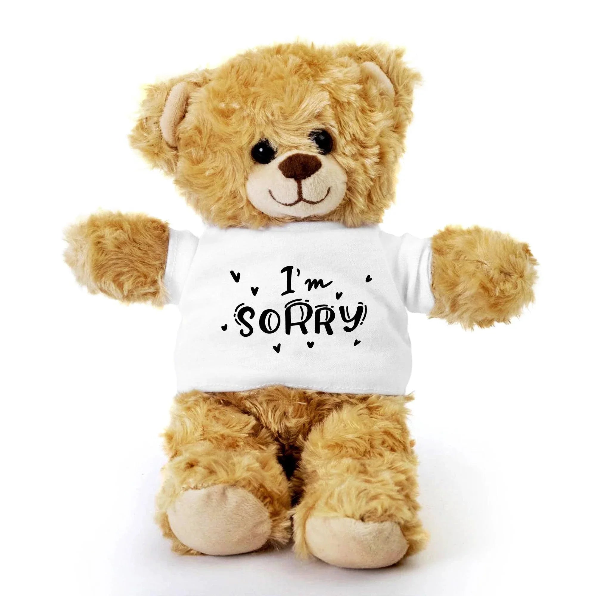 Apology Gift - I am Sorry - Plush Lamb, Teddy or Panda Bear with Tee Shirt