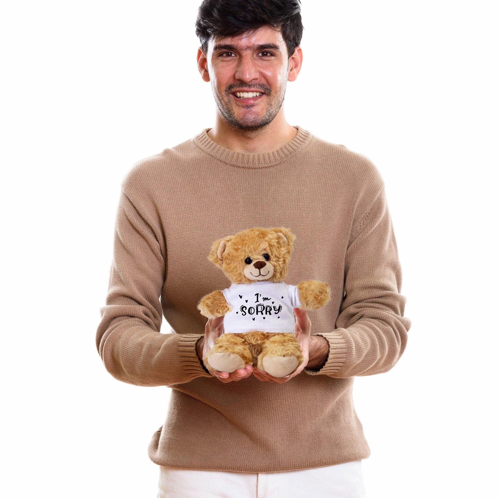 Apology Gift - I am Sorry - Plush Lamb, Teddy or Panda Bear with Tee Shirt