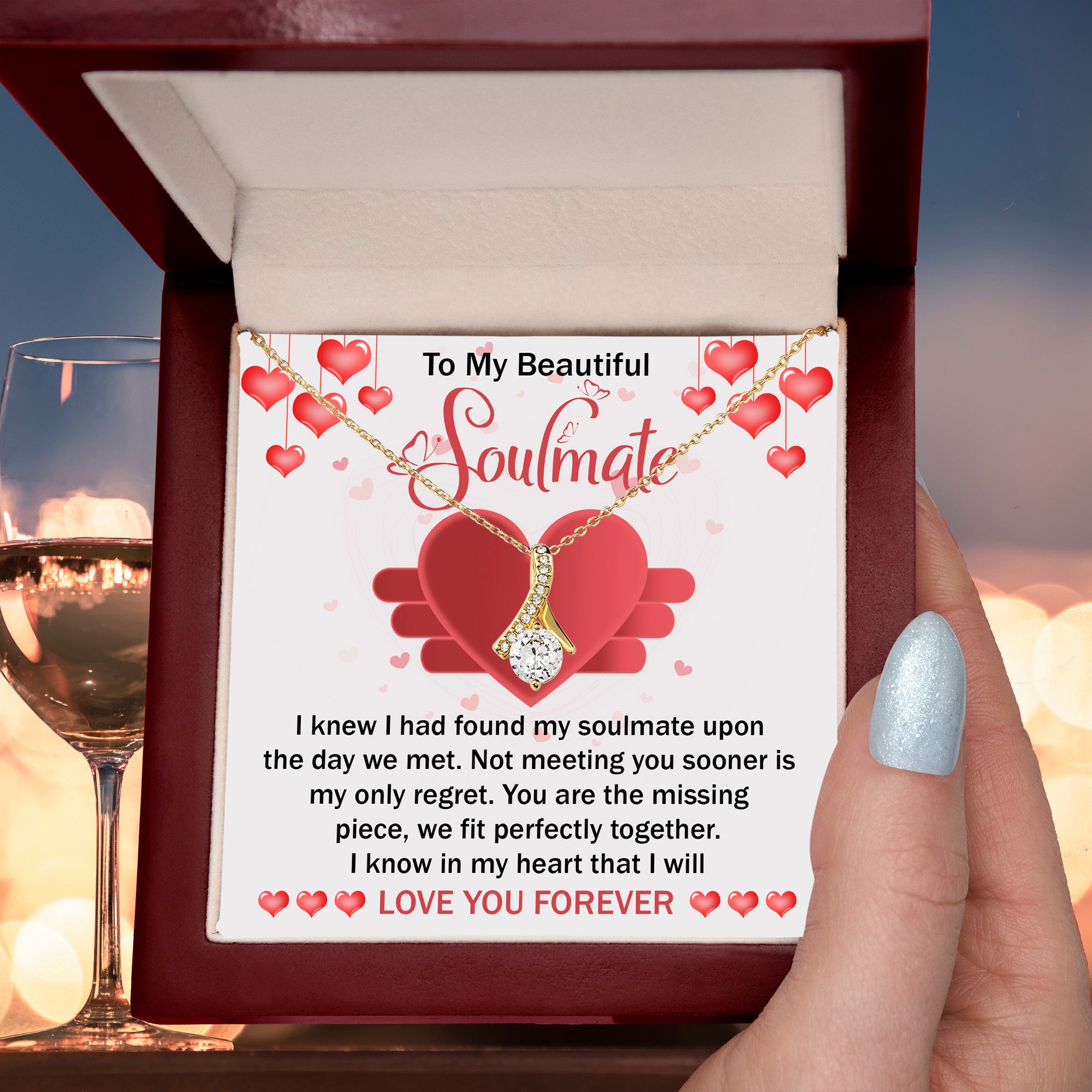 To My Beautiful Soulmate – The Missing Piece Romantic Alluring Beauty Necklace