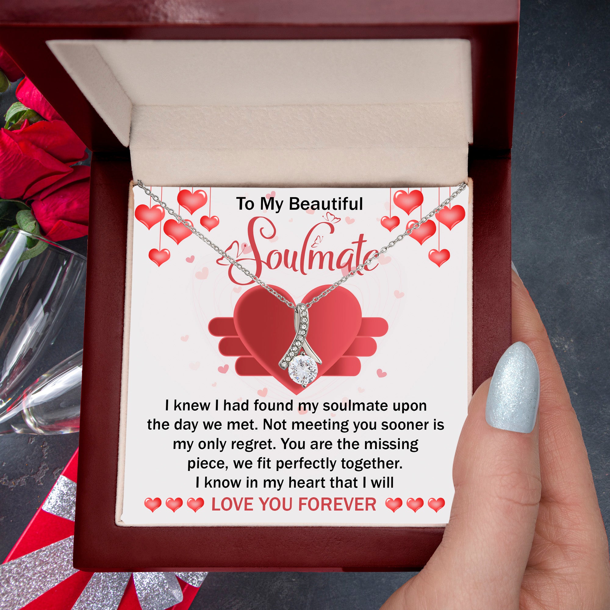 To My Beautiful Soulmate – The Missing Piece Romantic Alluring Beauty Necklace