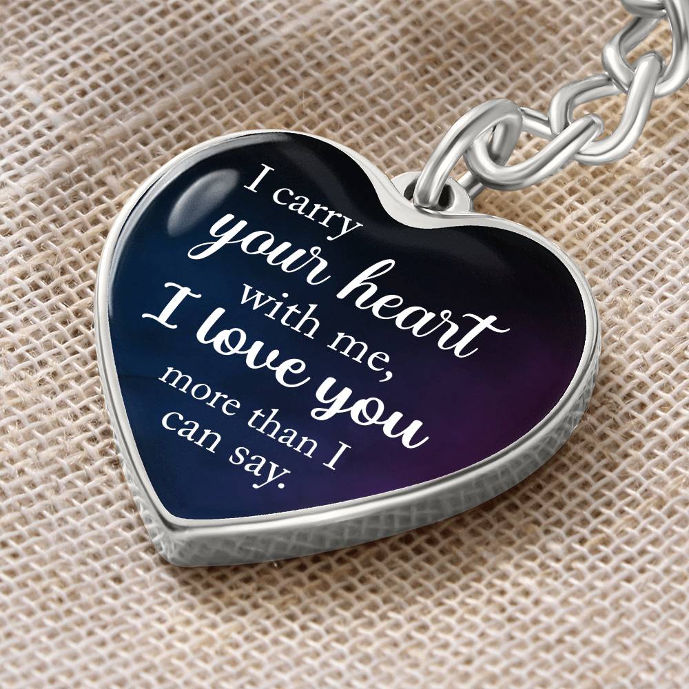 To My Wife Heart Keychain – “Thank You for Bringing Joy to My Heart” Romantic Gift for Wife
