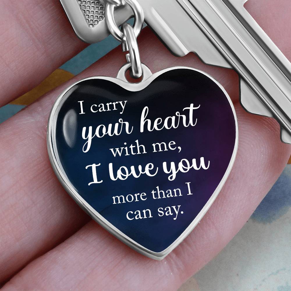 To My Wife Heart Keychain – “Thank You for Bringing Joy to My Heart” Romantic Gift for Wife