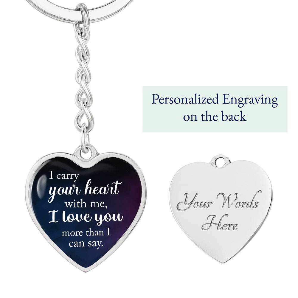 To My Wife Heart Keychain – “Thank You for Bringing Joy to My Heart” Romantic Gift for Wife