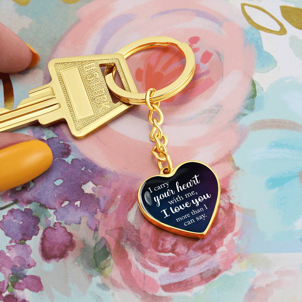 To My Wife Heart Keychain – “Thank You for Bringing Joy to My Heart” Romantic Gift for Wife