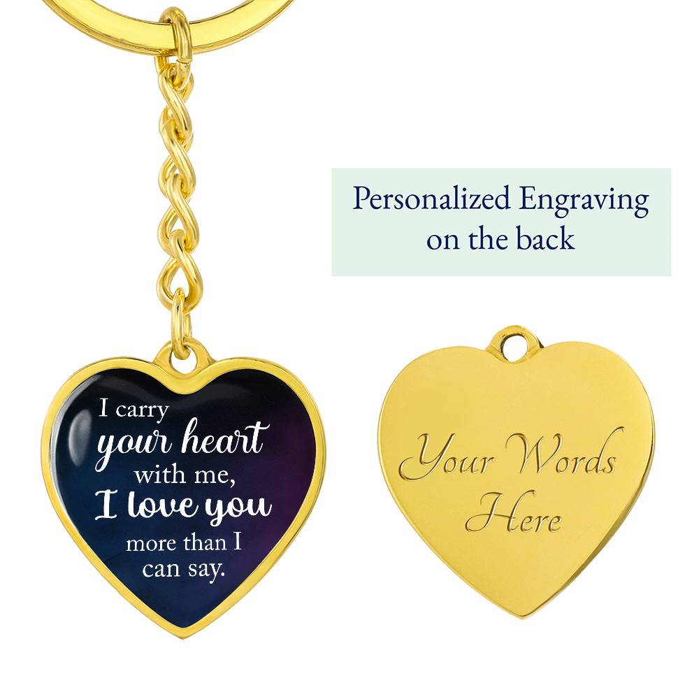 To My Wife Heart Keychain – “Thank You for Bringing Joy to My Heart” Romantic Gift for Wife