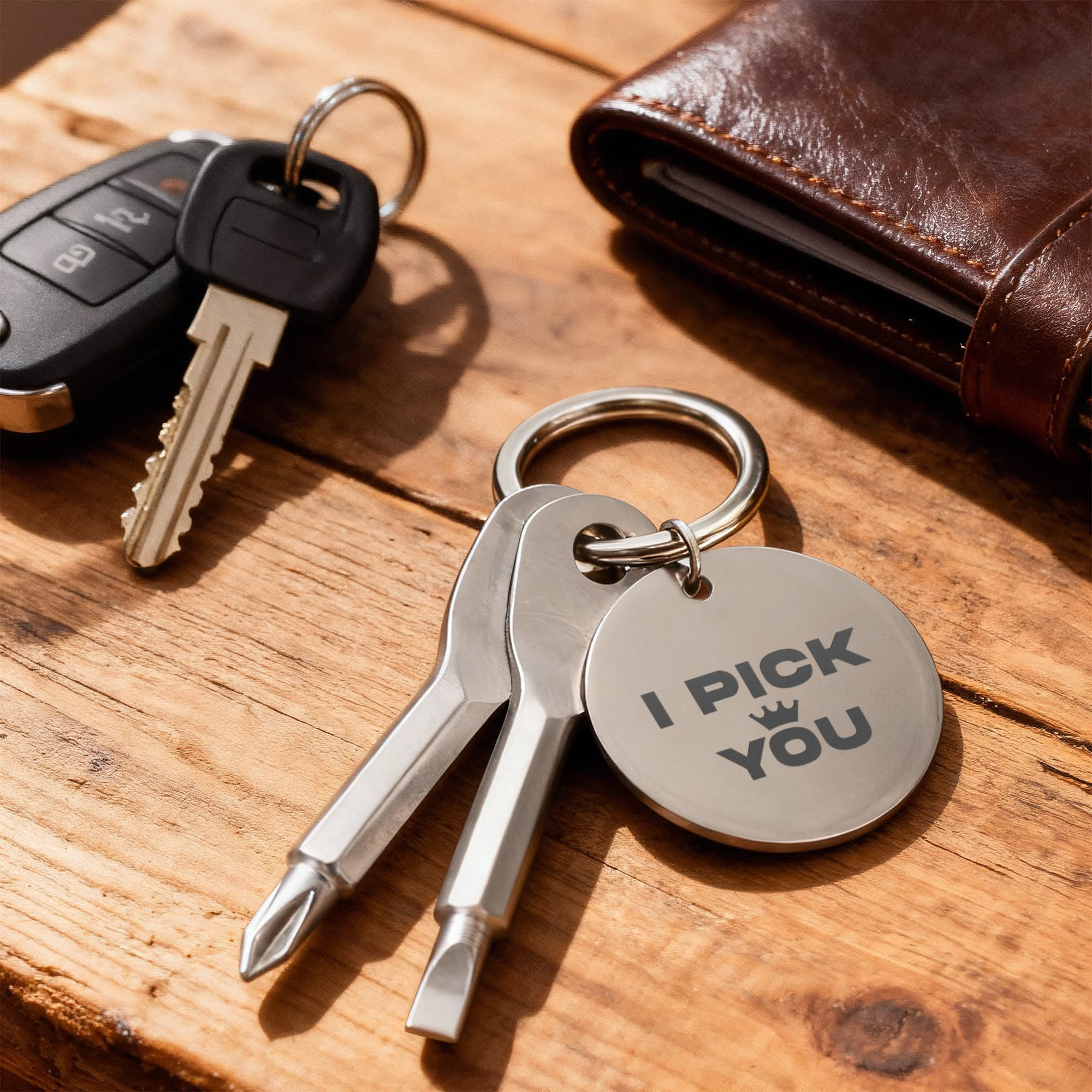 Soulmate Engraved Keychain – A Small Gift with Big Meaning - I Pick You