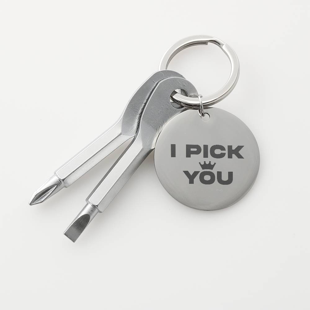 Soulmate Engraved Keychain – A Small Gift with Big Meaning - I Pick You