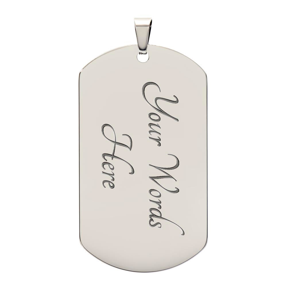 To My Husband – Personalized Dog Tag Necklace with Faith Message | Protector, Provider, Prophet, Priest