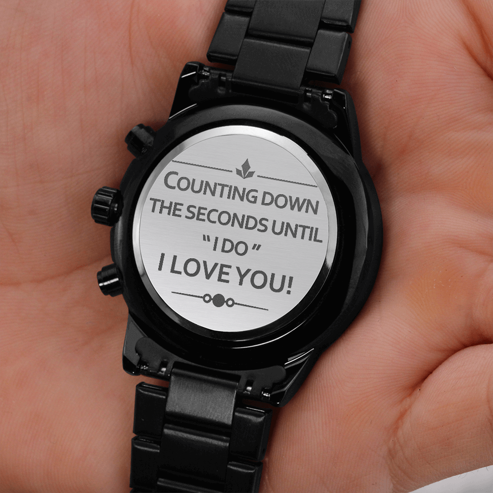 To My Future Husband Engraved Watch – Engagement Gift for Fiancé | Counting Down to “I Do”