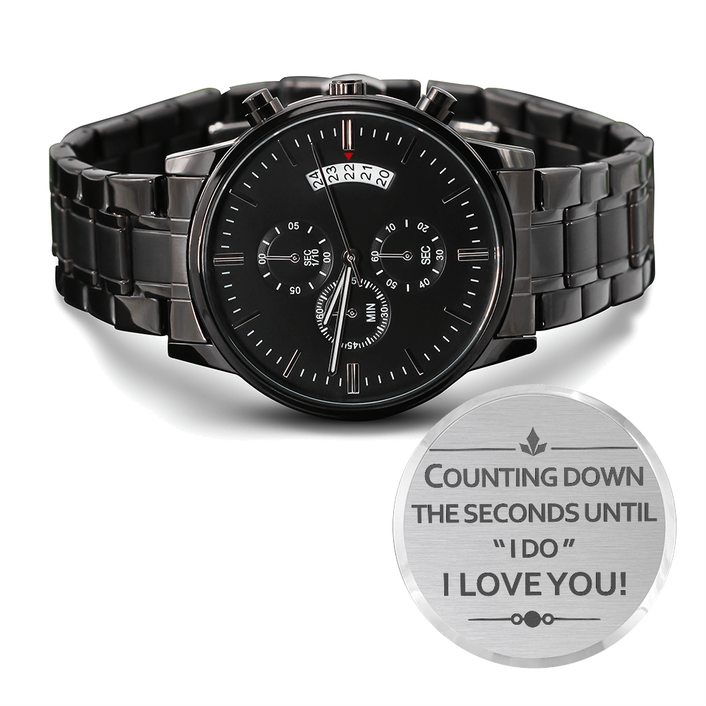 To My Future Husband Engraved Watch – Engagement Gift for Fiancé | Counting Down to “I Do”