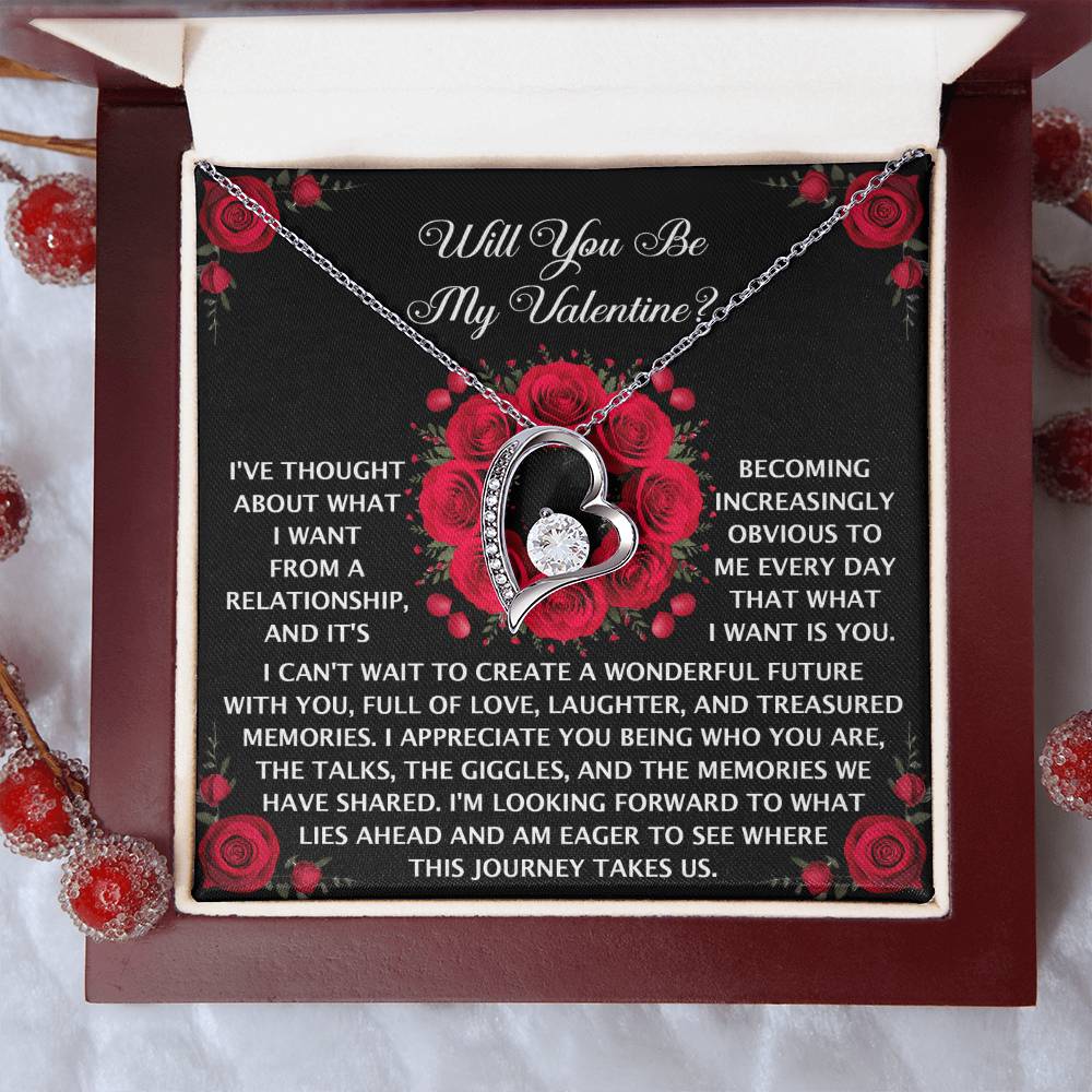 To My Valentine Romantic Message with Forever Love Necklace