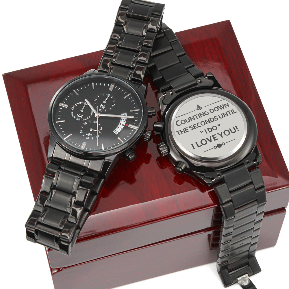 To My Future Husband Engraved Watch – Engagement Gift for Fiancé | Counting Down to “I Do”
