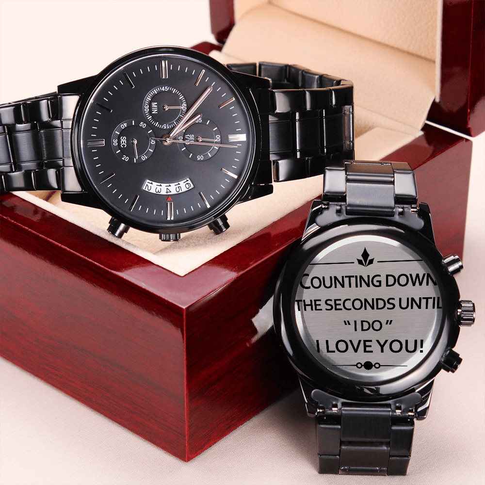 To My Future Husband Engraved Watch – Engagement Gift for Fiancé | Counting Down to “I Do”