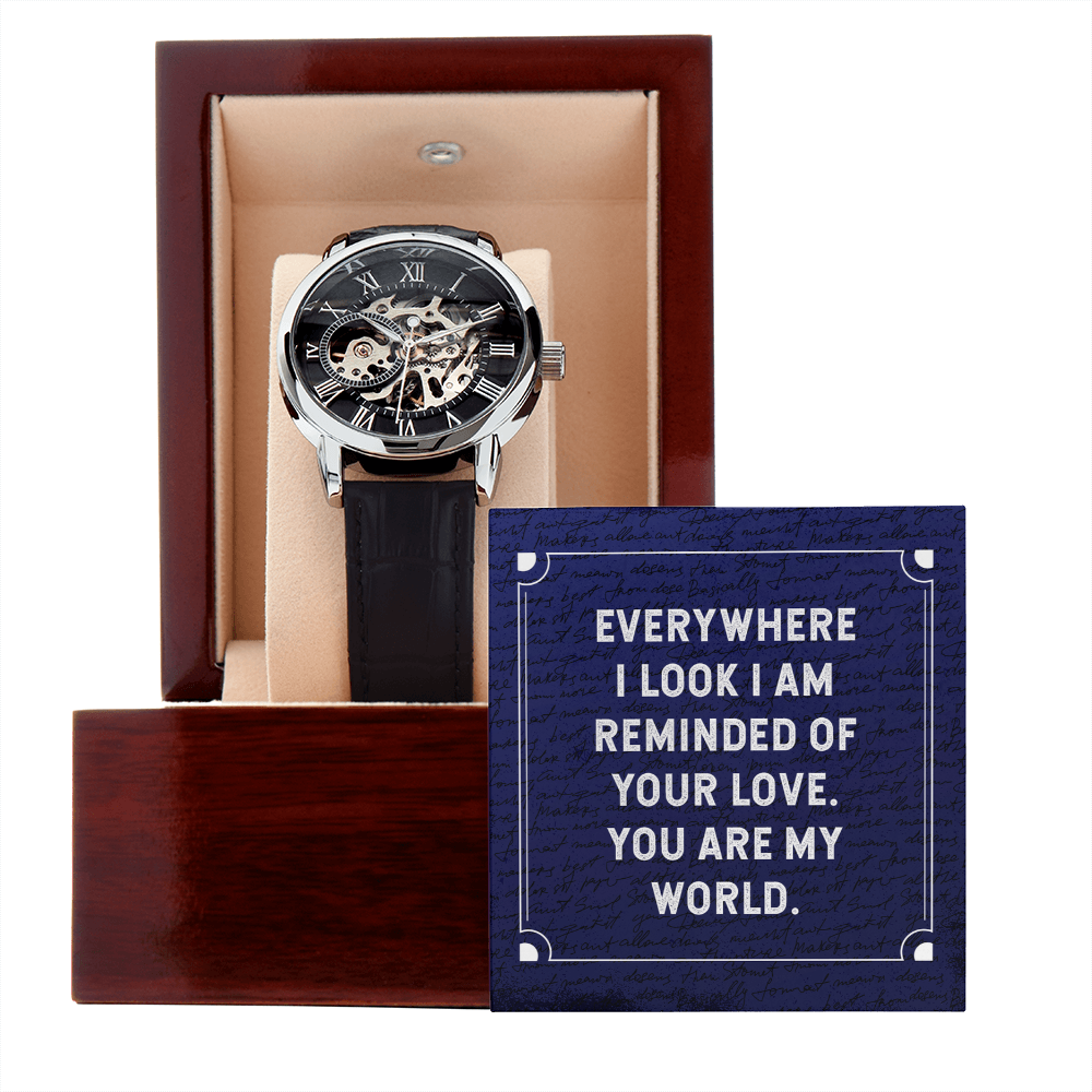 To My Man Open Works Watch – Meaningful Love Gift for Husband or Boyfriend