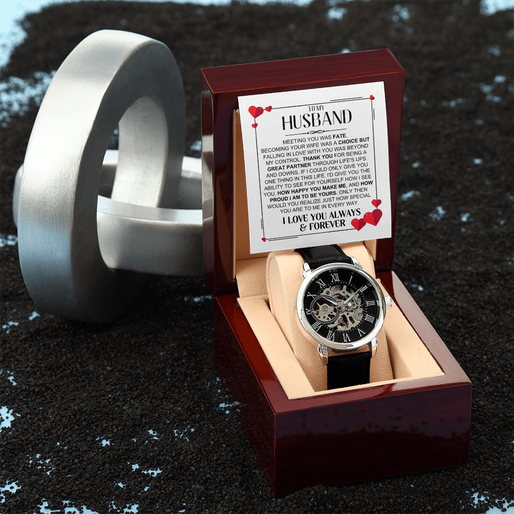 Husband Romantic Openworks Watch - Special To Me