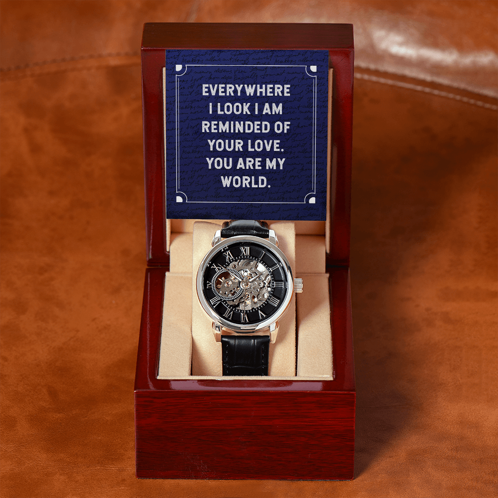 To My Man Open Works Watch – Meaningful Love Gift for Husband or Boyfriend