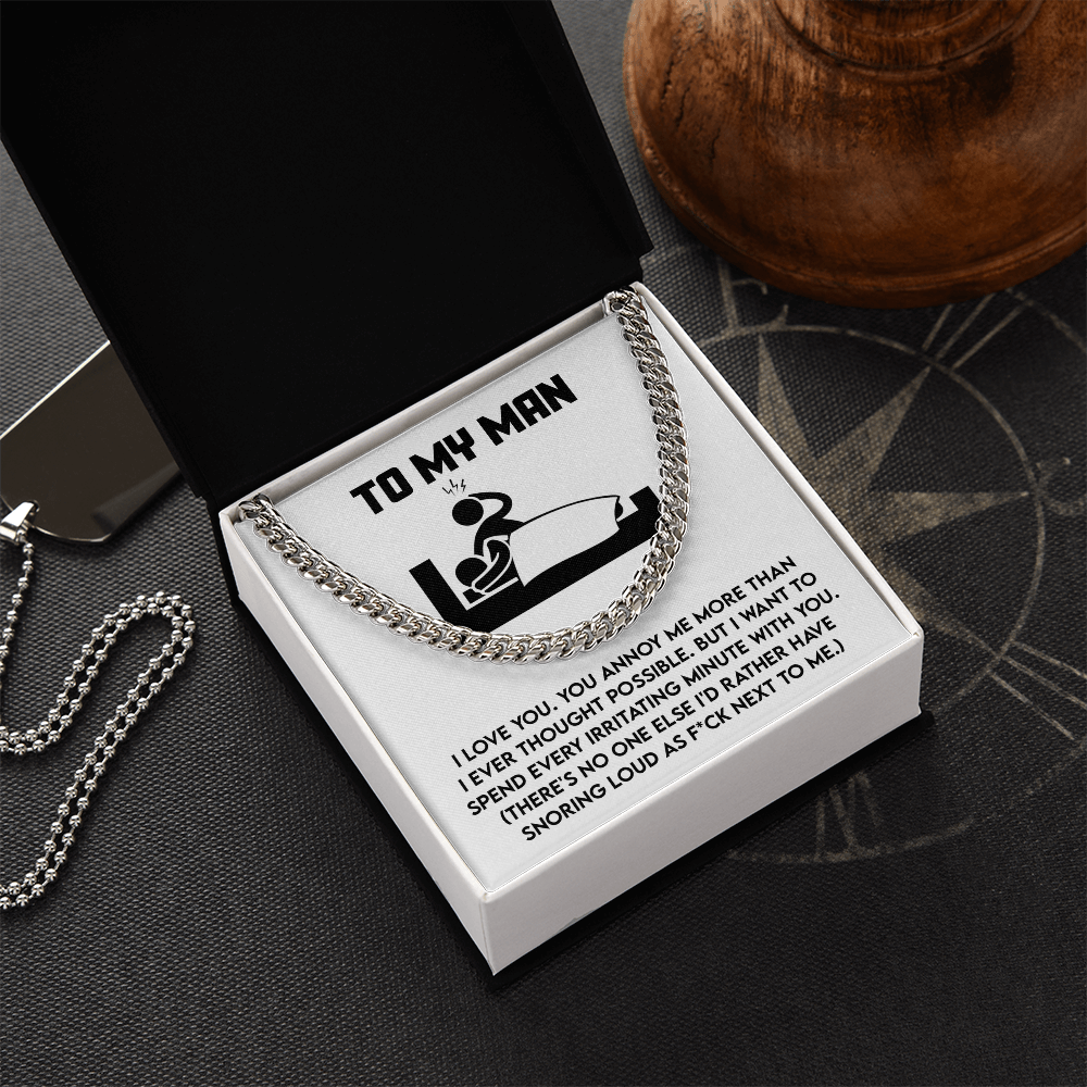 Hilarious Cuban Chain Necklace Gift for Your Snoring Soulmate