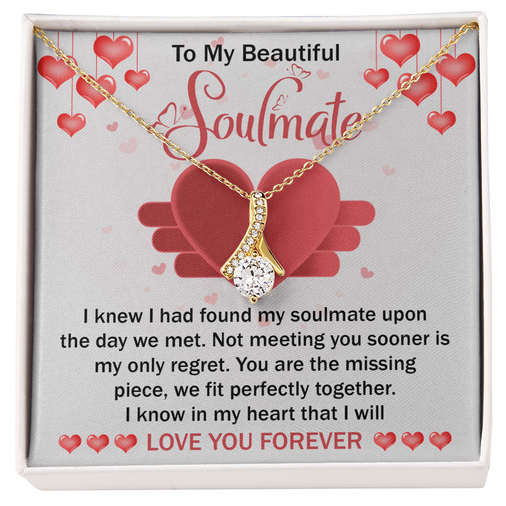 To My Beautiful Soulmate – The Missing Piece Romantic Alluring Beauty Necklace