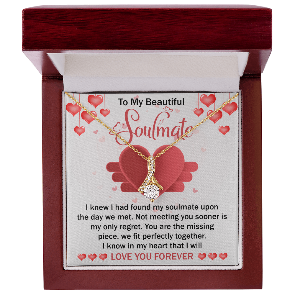 To My Beautiful Soulmate – The Missing Piece Romantic Alluring Beauty Necklace