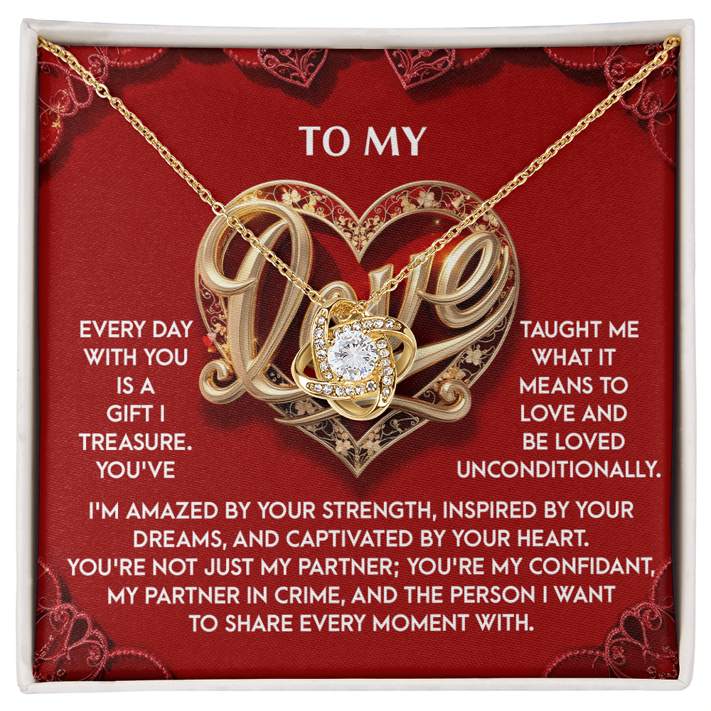 To My Love – Romantic Gift for Soulmate Love Knot Necklace