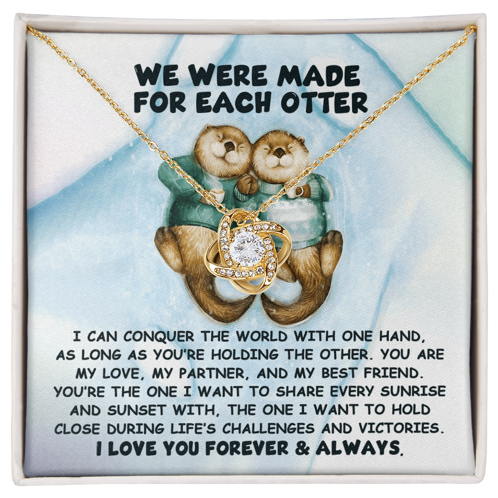 Soulmate - We Were Made For Each Otter – Romantic Love Knot Necklace