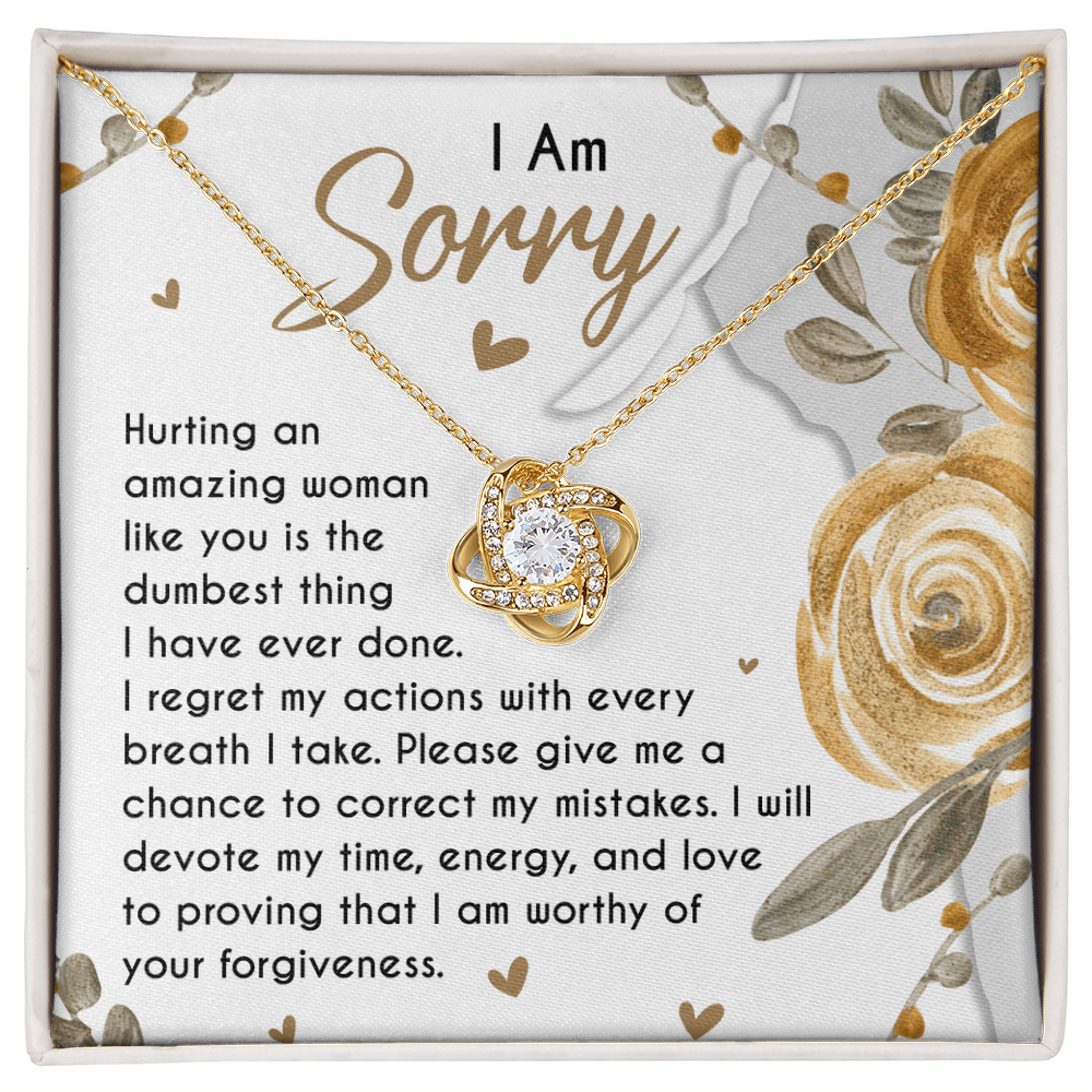 I Am Sorry – Apology Love Knot Necklace for the One I Hurt
