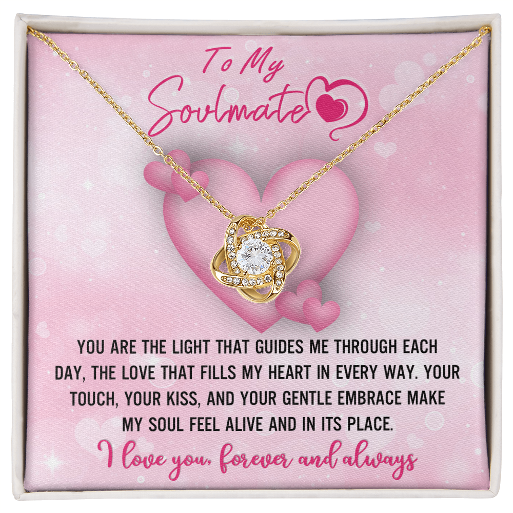 To My Soulmate – The Light That Guides Me Love Knot Necklace